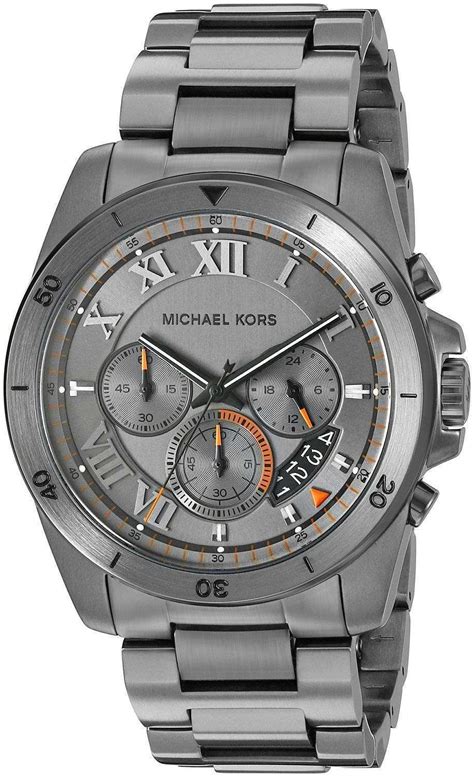 michael kors gun metal chronograph quartz men's|Michael Kors watch.